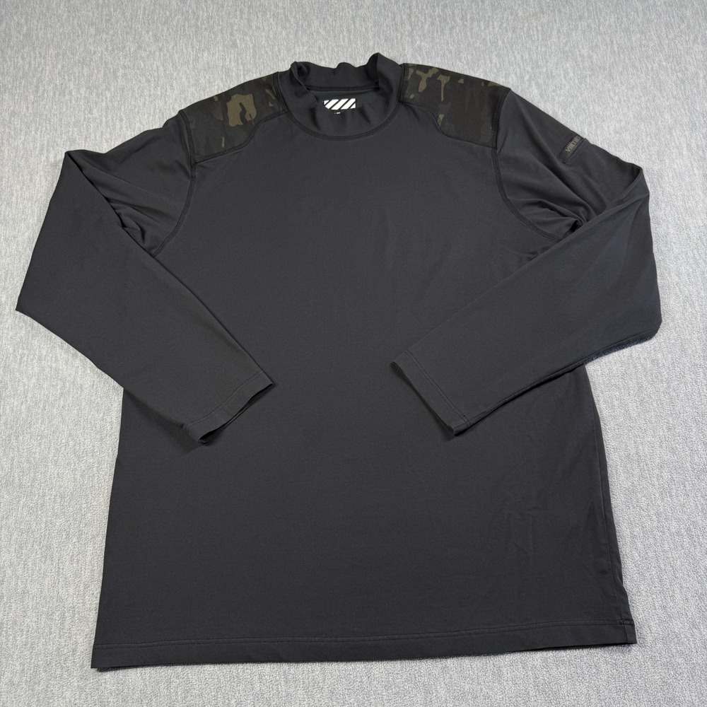 Viktos Shirt Mens 2XL Black Range Trainer Jersey Camo Tactical Long Sleeve Tee